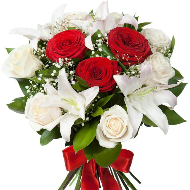 Букет из роз и лилии, доставка Таруса
